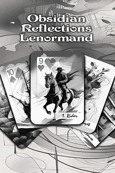 Obsidian Reflections Lenormand Bridge-Sized Deck